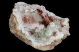 Pink Amethyst Geode Section With Calcite - Argentina #127307-1